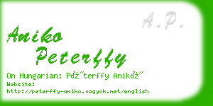 aniko peterffy business card